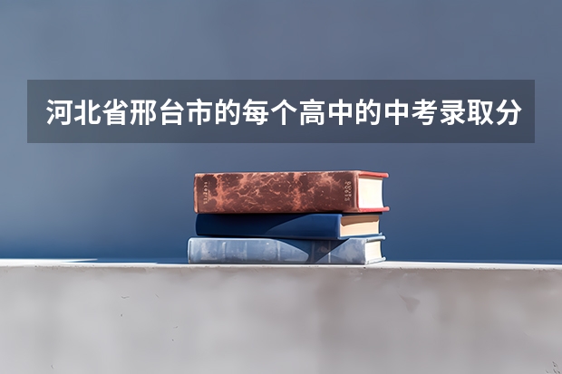河北省邢台市的每个高中的中考录取分数线最低是多少？