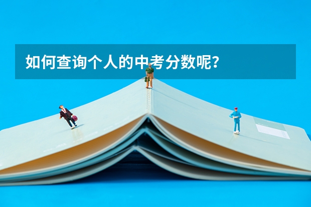 如何查询个人的中考分数呢？
