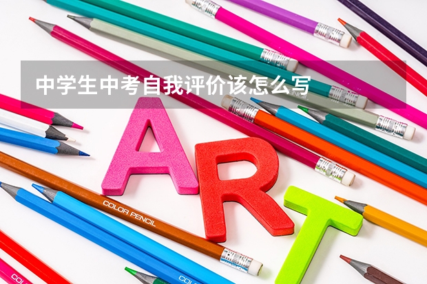 中学生中考自我评价该怎么写