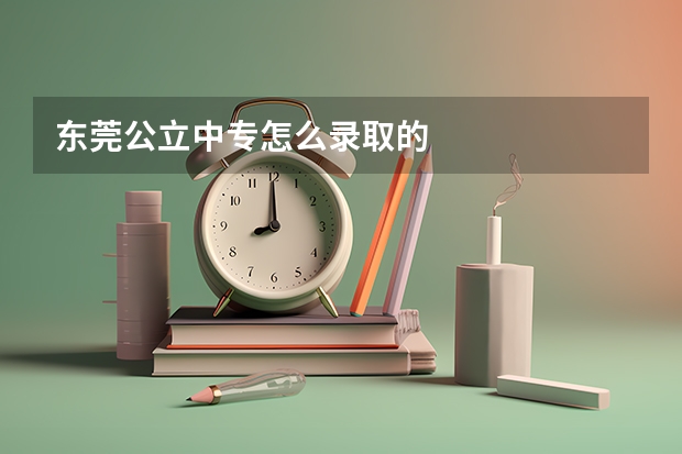 东莞公立中专怎么录取的