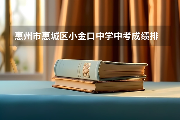 惠州市惠城区小金口中学中考成绩排 惠州市中考分数