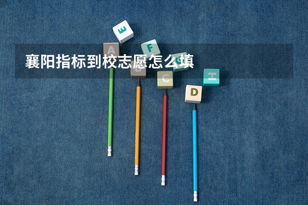 襄阳指标到校志愿怎么填