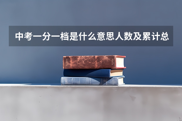 中考一分一档是什么意思人数及累计总人数是什么意思