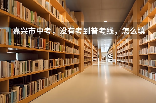 嘉兴市中考，没有考到普考线，怎么填技校的志愿