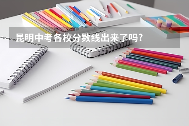 昆明中考各校分数线出来了吗?