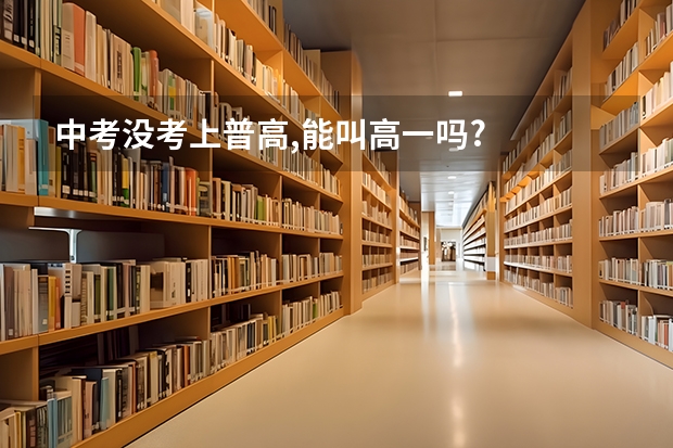 中考没考上普高,能叫高一吗?