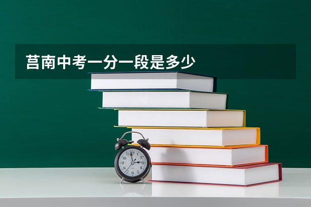 莒南中考一分一段是多少