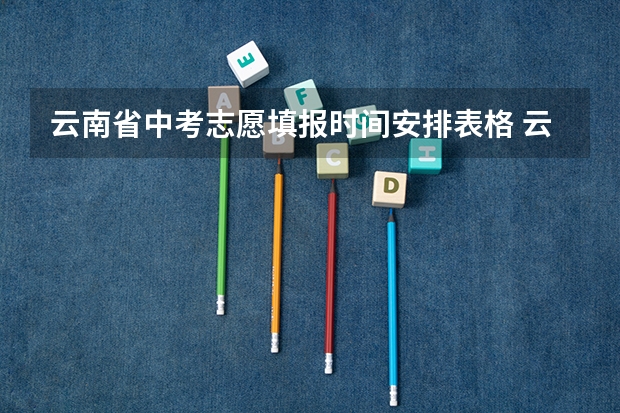 云南省中考志愿填报时间安排表格 云南省红河州中考志愿填报时间