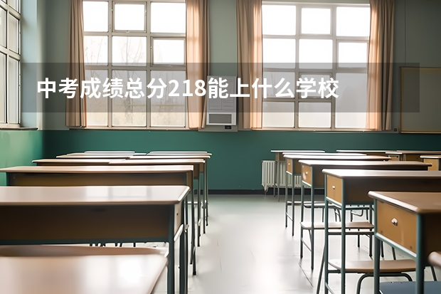中考成绩总分218能上什么学校