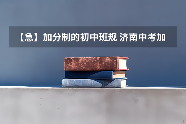 【急】加分制的初中班规 济南中考加分制度