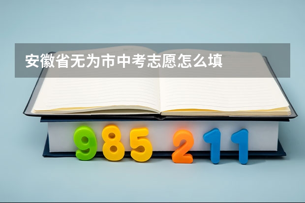 安徽省无为市中考志愿怎么填
