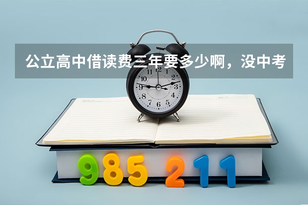 公立高中借读费三年要多少啊，没中考没学籍能办借读吗，最好有单县一中的帮忙解答下